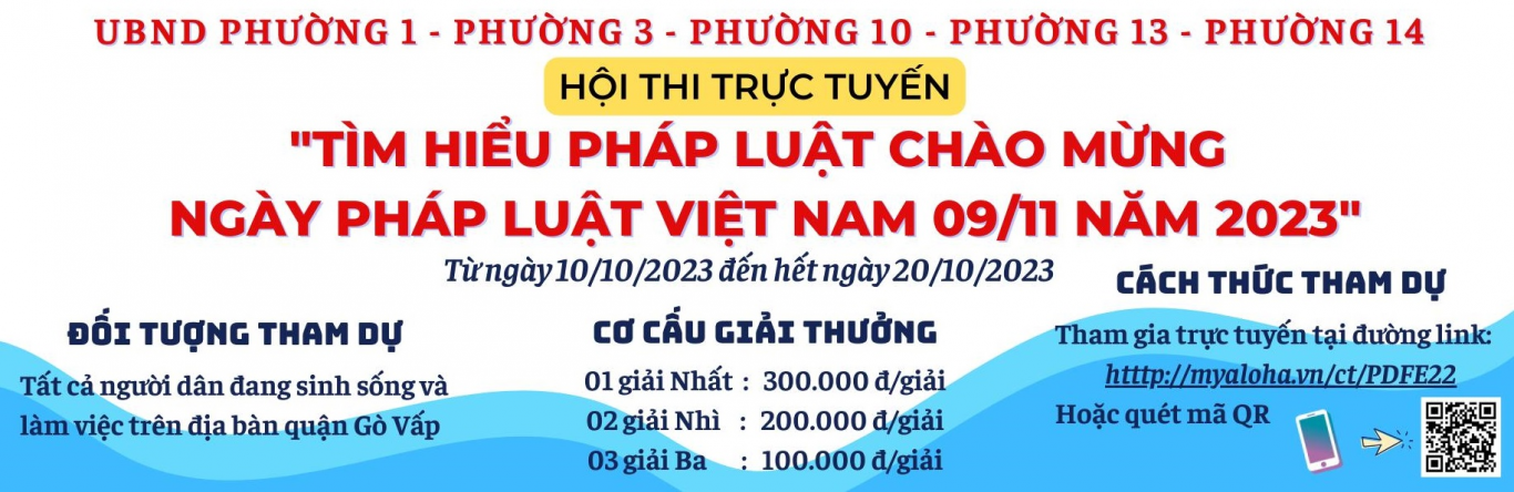 Hội thi trực tuyến “Tìm hiểu pháp luật chào mừng ngày Pháp luật Việt Nam 09/11 năm 2023”